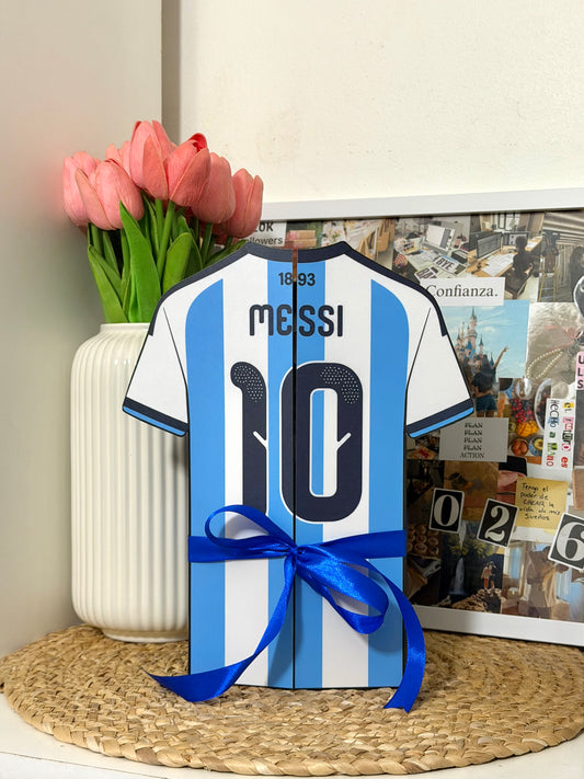 Box Regalo Camiseta de Fútbol Personalizada de Messi