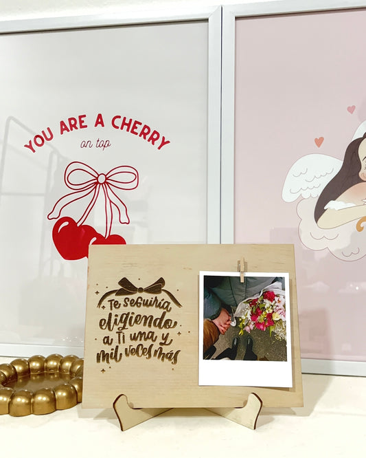 Cuadro de Madera “Te seguiría eligiendo” | Regalo Personalizado
