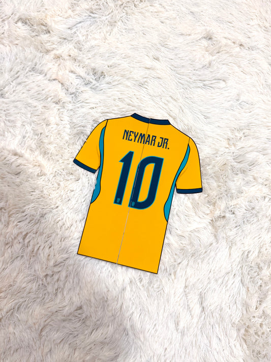 Tarjeta Camiseta de Fútbol Inspirada en Neymar 🇧🇷 | Regalo para Fanáticos