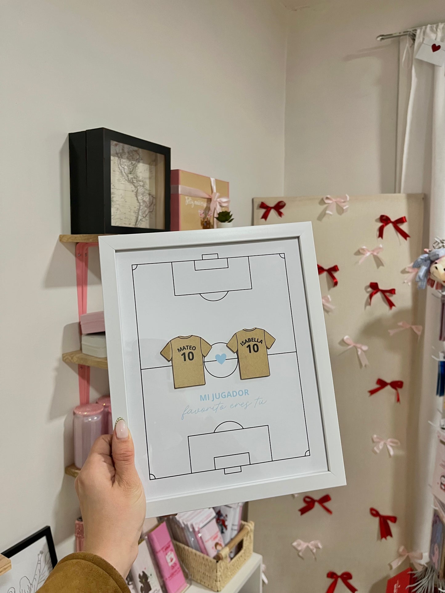 Plantilla digital | Cuadro Fútbol Pareja Personalizado ⚽❤️