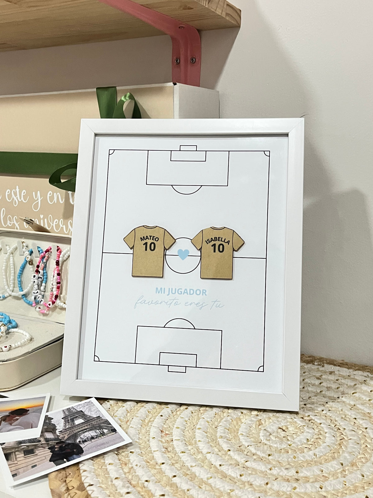 Plantilla digital | Cuadro Fútbol Pareja Personalizado ⚽❤️