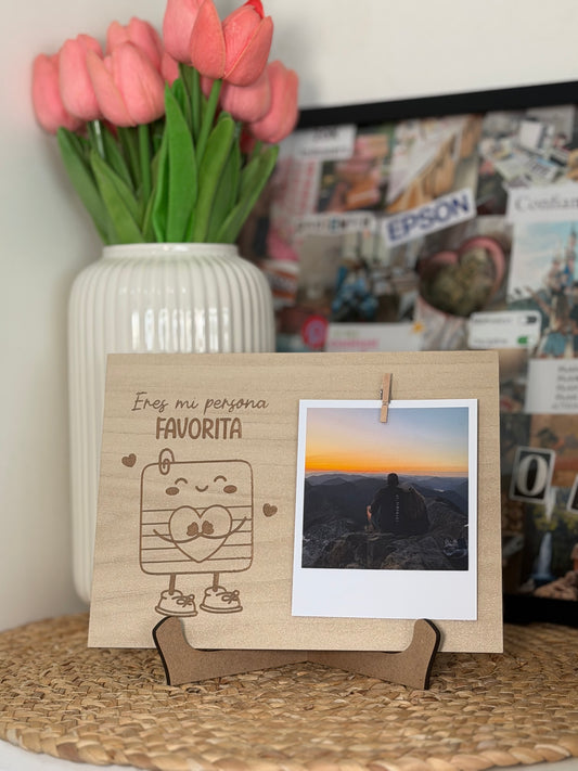 Cuadro de Madera “Eres Mi Persona Favorita” | Regalo Personalizado