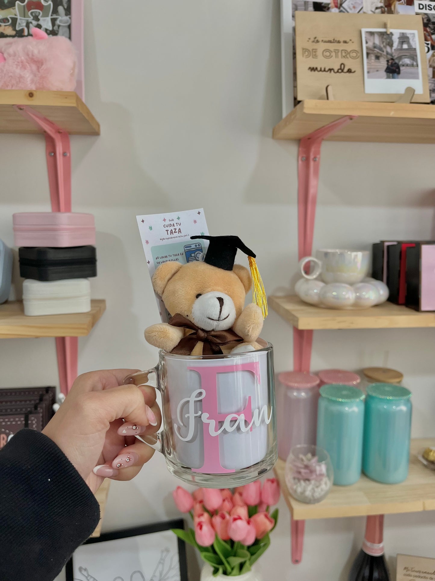 Taza graduación | Nombre personalizado | Mujer 🎓