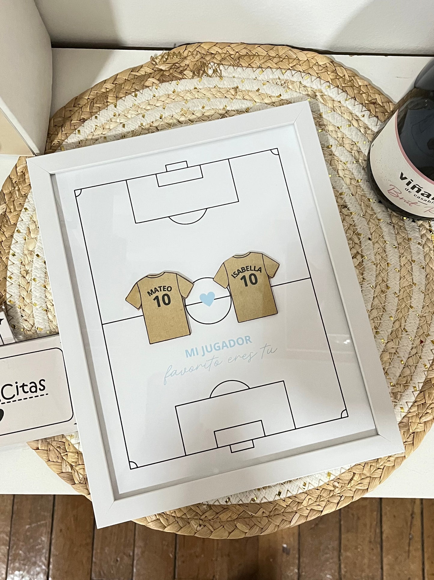 Plantilla digital | Cuadro Fútbol Pareja Personalizado ⚽❤️