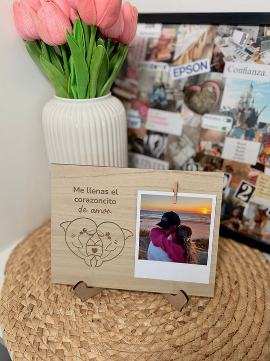 Cuadro de Madera “Me llenas el corazoncito de amor” | Regalo Personalizado