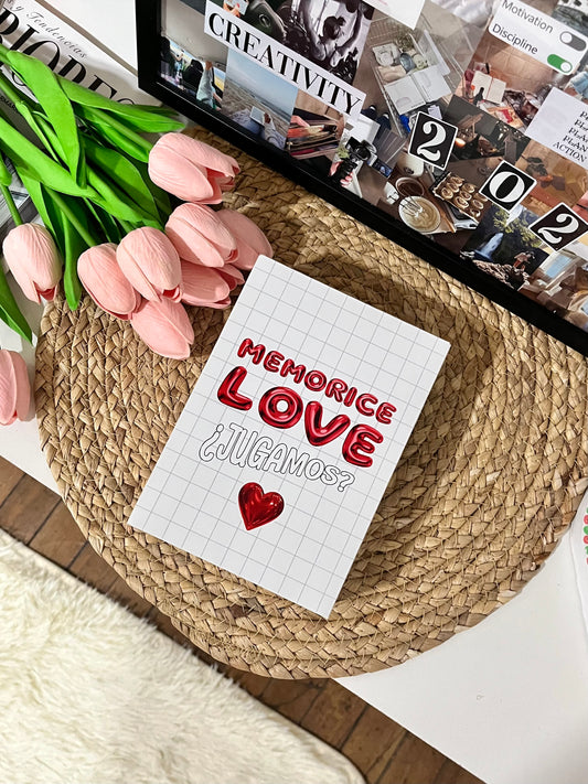 Plantilla digital | Memorice de Amor Personalizable con Fotos | Juego para Parejas 💗