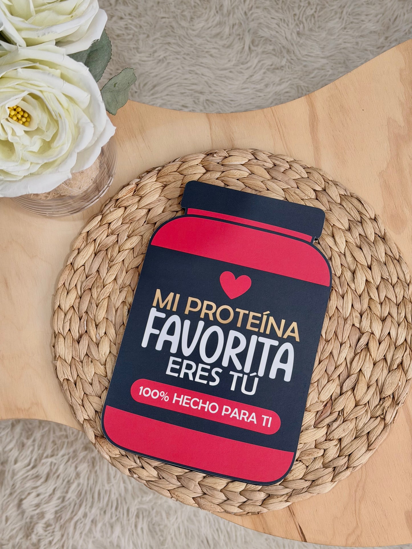 Plantilla digital Fitness | Tarjeta Mi Proteína Favorita Eres Tú