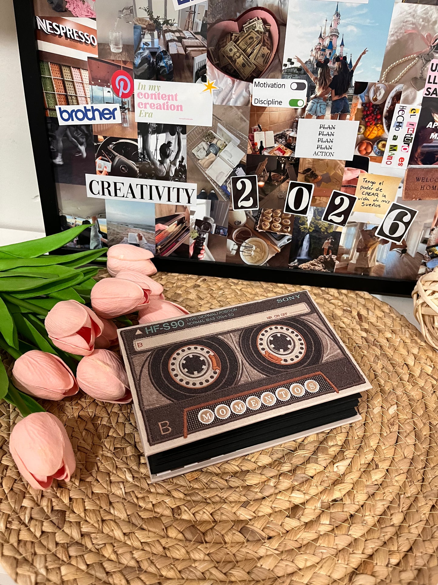 Álbum de Recuerdos Vintage | Portada Estilo Cassette